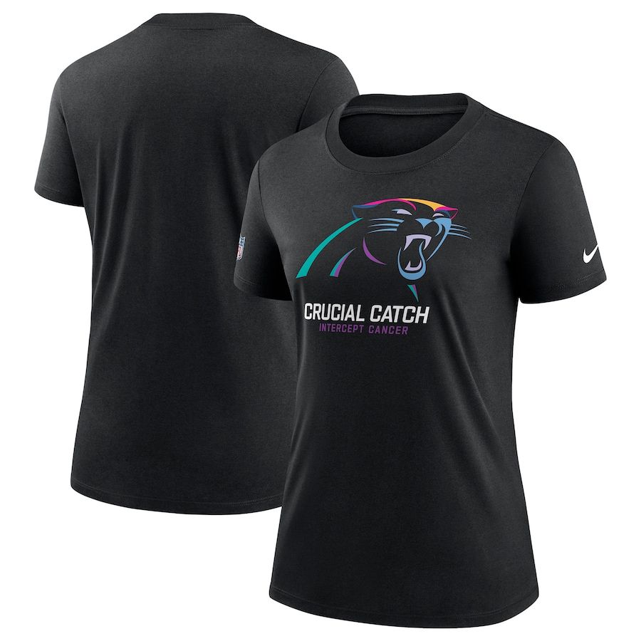 Women Carolina Panthers 2024 Nike NFL black T shirts->nfl t-shirts->Sports Accessory